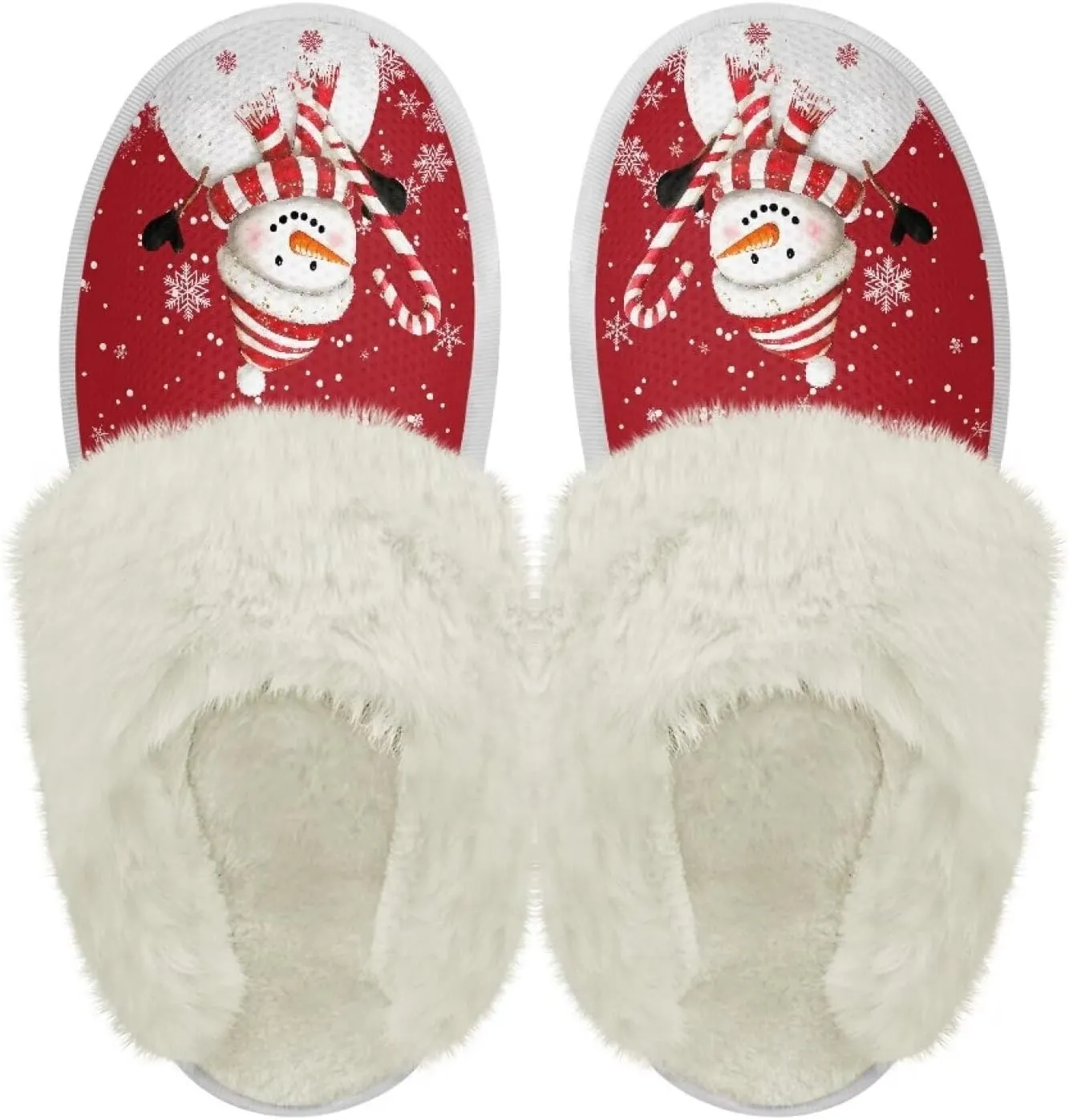 Warm House Slippers for Women Comfy Flannel Lined Winter Slippers with Memory Foam Soles Indoor Outdoor Shoes