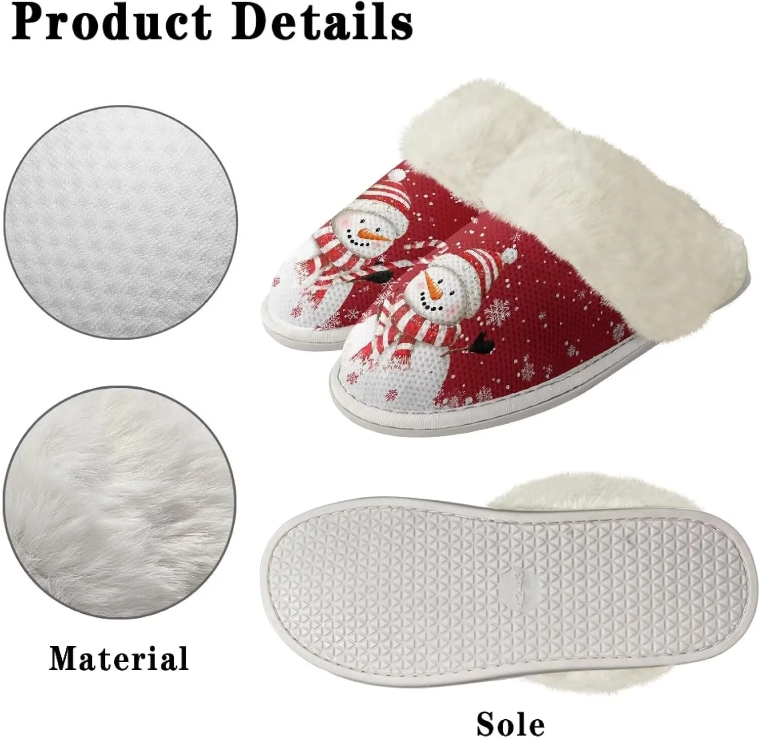 Warm House Slippers for Women Comfy Flannel Lined Winter Slippers with Memory Foam Soles Indoor Outdoor Shoes