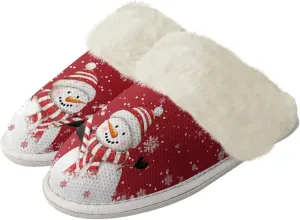 Warm House Slippers for Women Comfy Flannel Lined Winter Slippers with Memory Foam Soles Indoor Outdoor Shoes