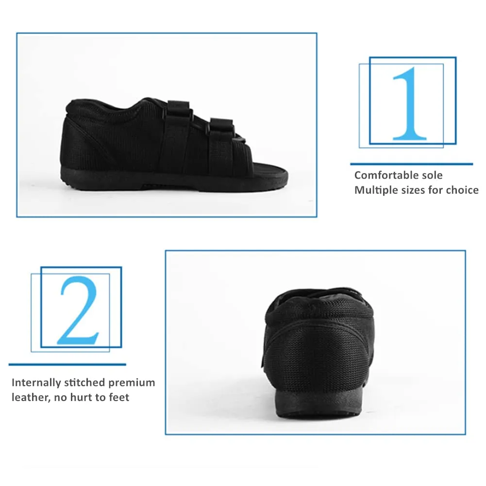 WEEOATAR Adjustable Post-op Shoe,Medical Walking Shoe with Magic Sticker,Recovery Shoe for Post-surgery,Broken Foot or Toe,Stress Fractures,Bunions,or Hammer Toe for Left or Right Foot(WM)