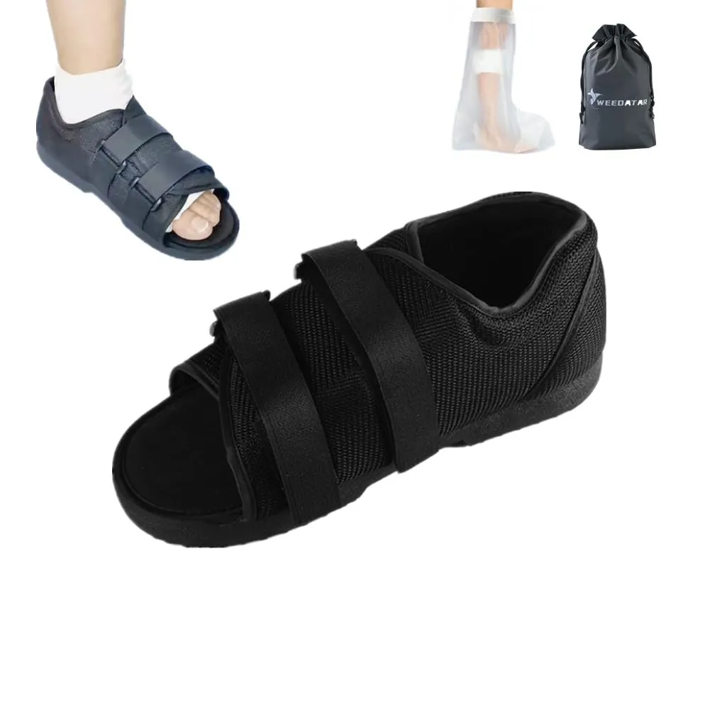 WEEOATAR Adjustable Post-op Shoe,Medical Walking Shoe with Magic Sticker,Recovery Shoe for Post-surgery,Broken Foot or Toe,Stress Fractures,Bunions,or Hammer Toe for Left or Right Foot(WM)