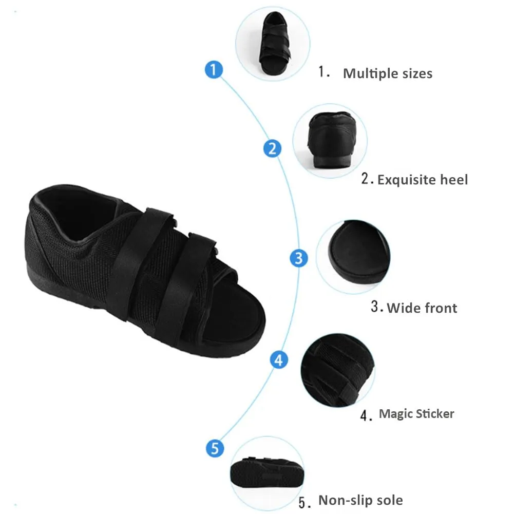 WEEOATAR Adjustable Post-op Shoe,Medical Walking Shoe with Magic Sticker,Recovery Shoe for Post-surgery,Broken Foot or Toe,Stress Fractures,Bunions,or Hammer Toe for Left or Right Foot(WM)