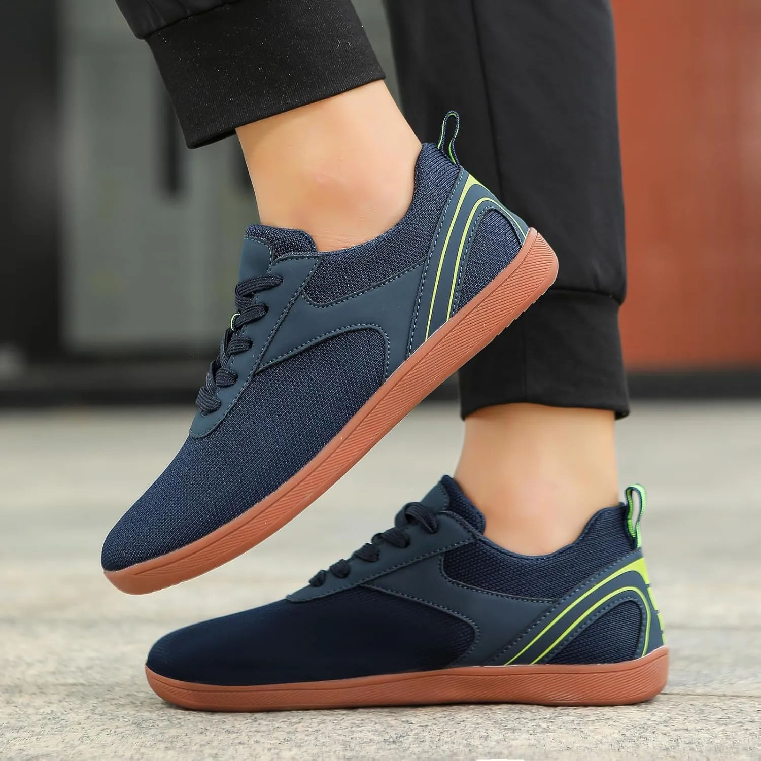 Wide Toe Barefoot Shoes Women Men Minimalist Walking Shoes Zero Drop Mesh Workout Sneakers Lightweight Breathable Comfortable Running Shoe for Athletic Workout Gym Jogging Slip On Walking Shoe