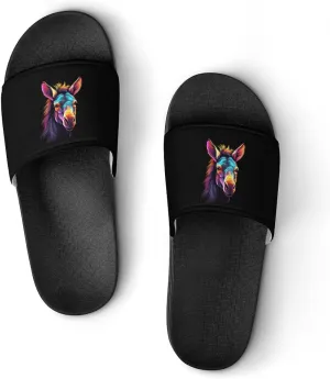 Wild Donkey PVC Home Slippers Non Slip Shower Shoes Bathroom Slippers Sandals for Women Men
