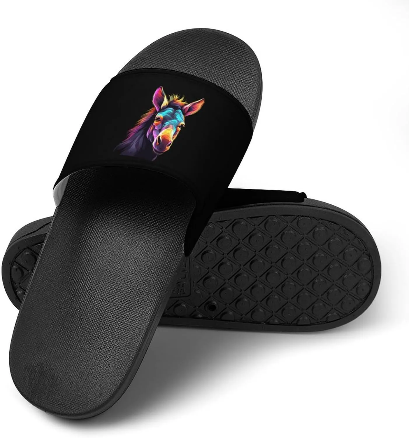 Wild Donkey PVC Home Slippers Non Slip Shower Shoes Bathroom Slippers Sandals for Women Men