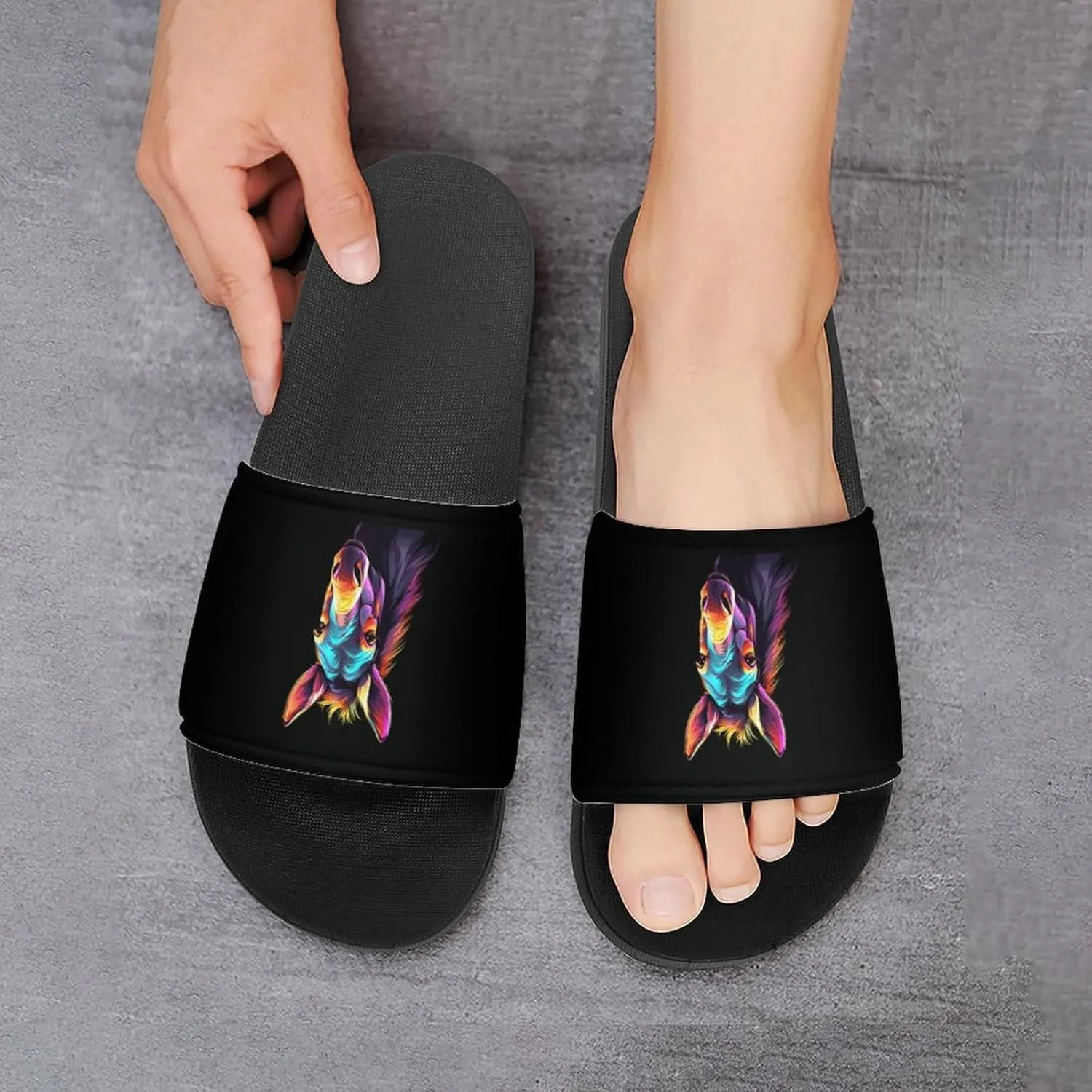 Wild Donkey PVC Home Slippers Non Slip Shower Shoes Bathroom Slippers Sandals for Women Men