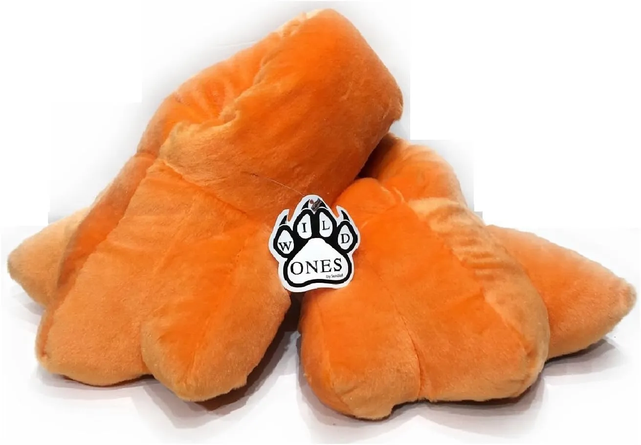 Wild Ones Furry Animal Claw Slippers for Toddlers, Kids and Adults