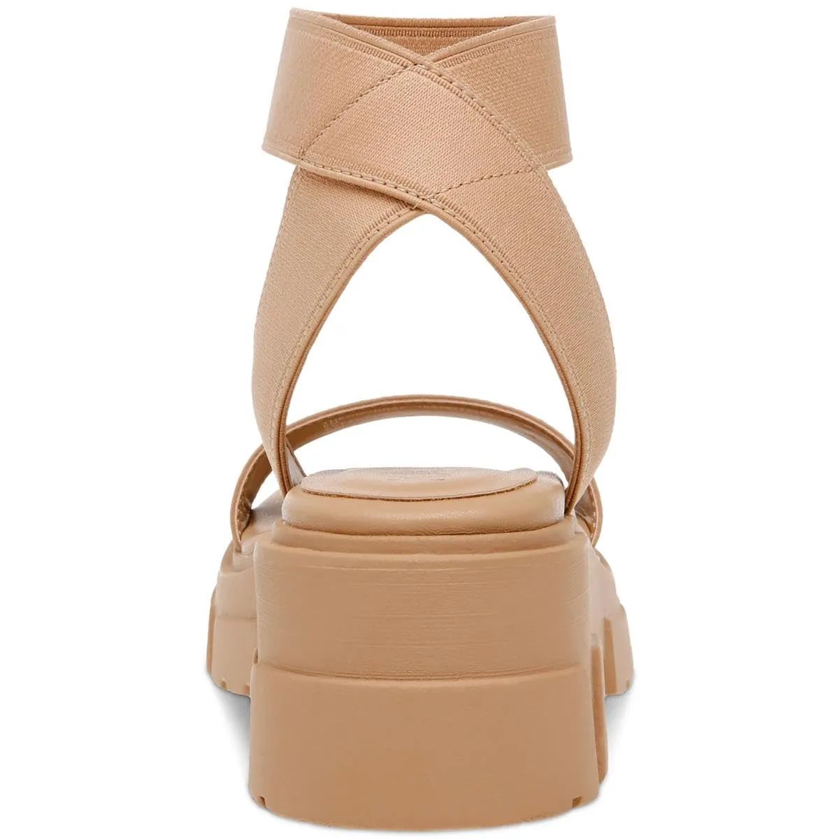 Wild Pair Womens Theodorra Faux Leather Platform Sandals Tan 8.5 Medium (B,M)