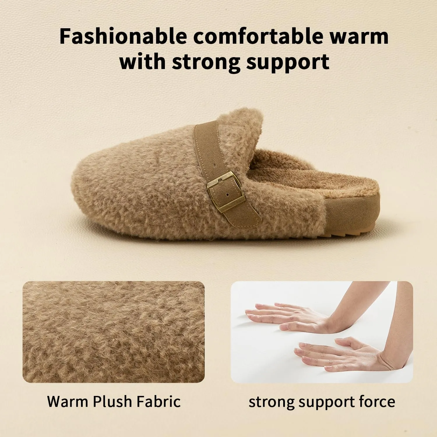 Winter House Slippers for Woman Indoor and Outdoor Memory Foam Fluffy Fuzzy Home Platformwomens Slipper