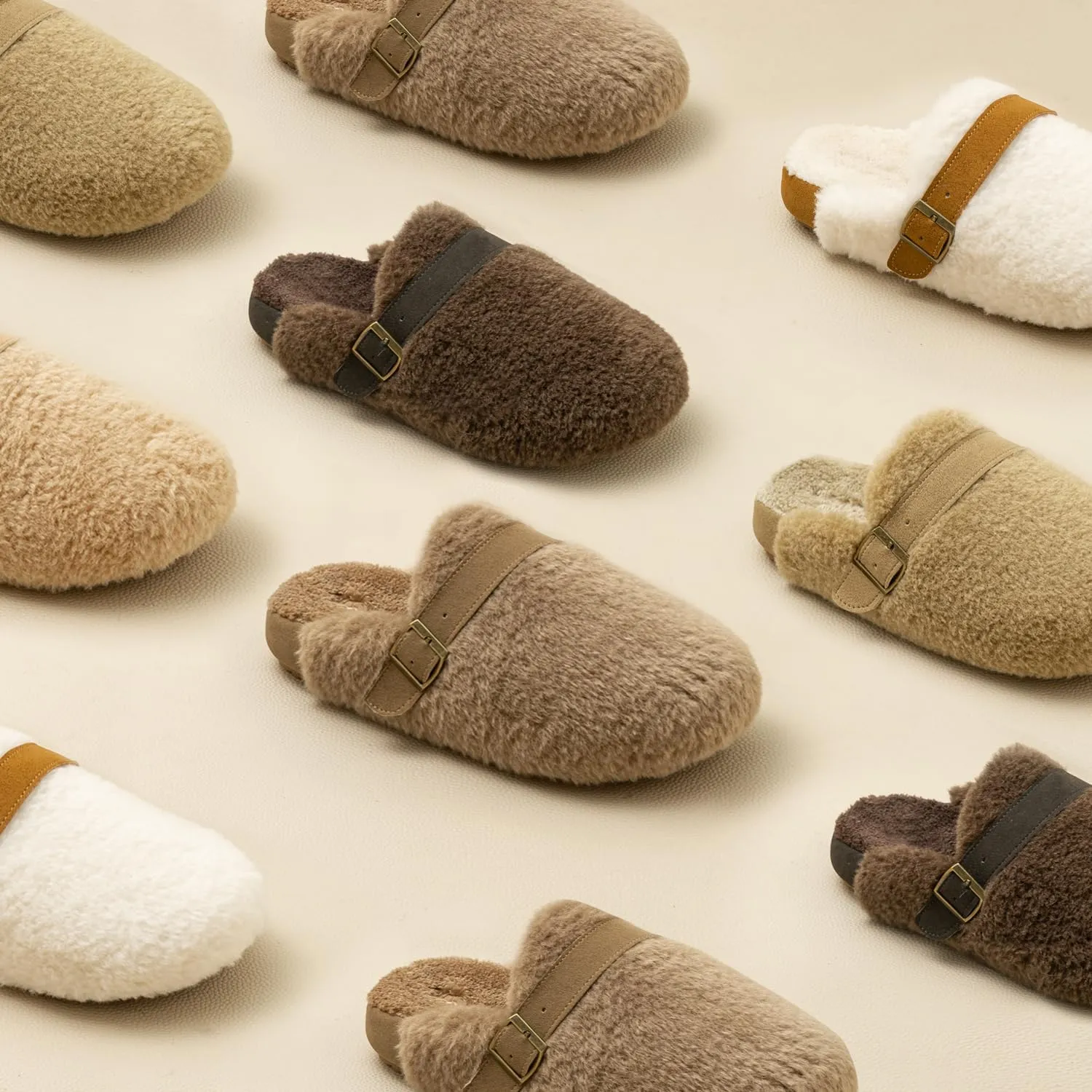 Winter House Slippers for Woman Indoor and Outdoor Memory Foam Fluffy Fuzzy Home Platformwomens Slipper