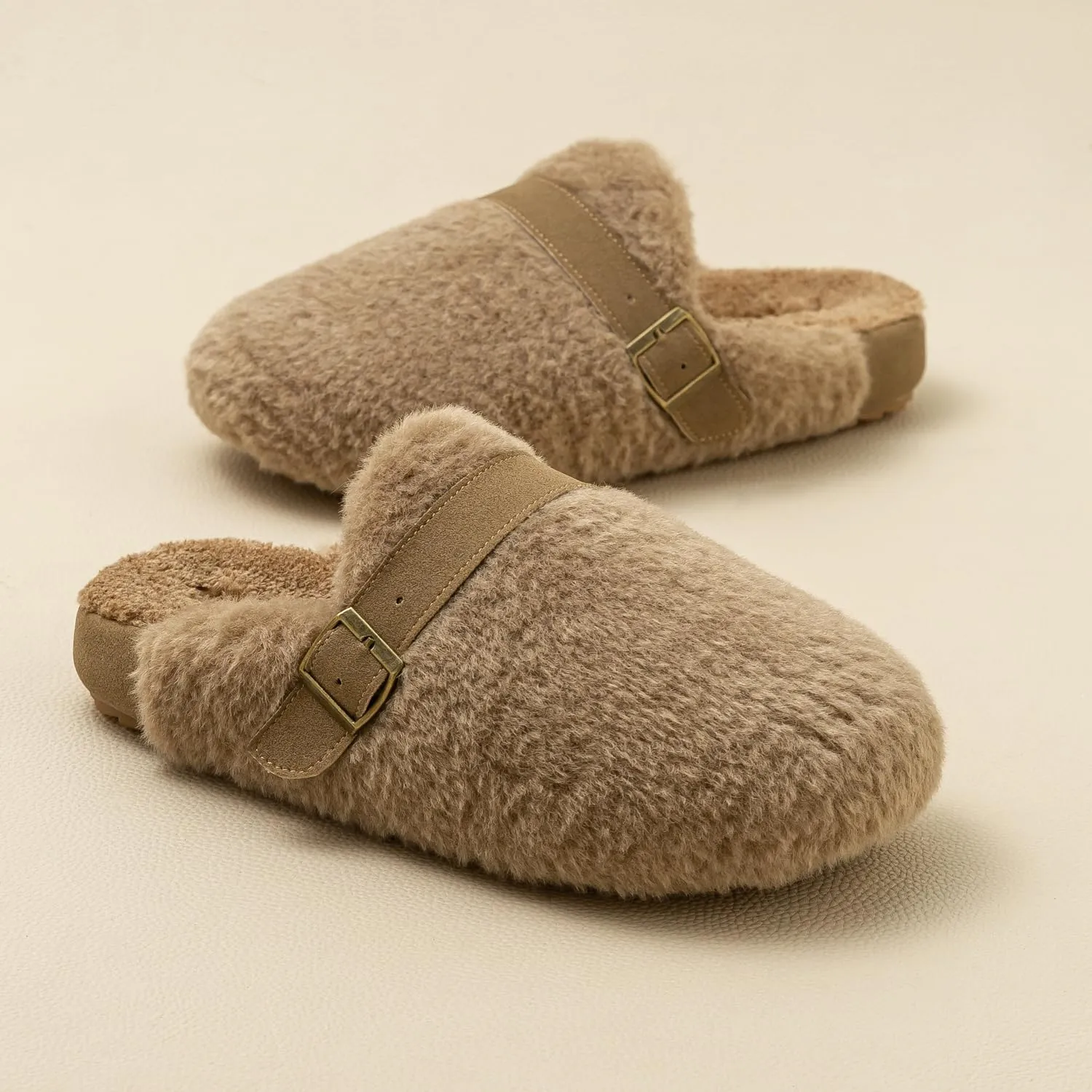 Winter House Slippers for Woman Indoor and Outdoor Memory Foam Fluffy Fuzzy Home Platformwomens Slipper
