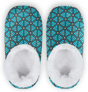 Winter House Slippers for Women/Men with Abstract Fruits Pattern Orange Element Cozy Fleece Slippers