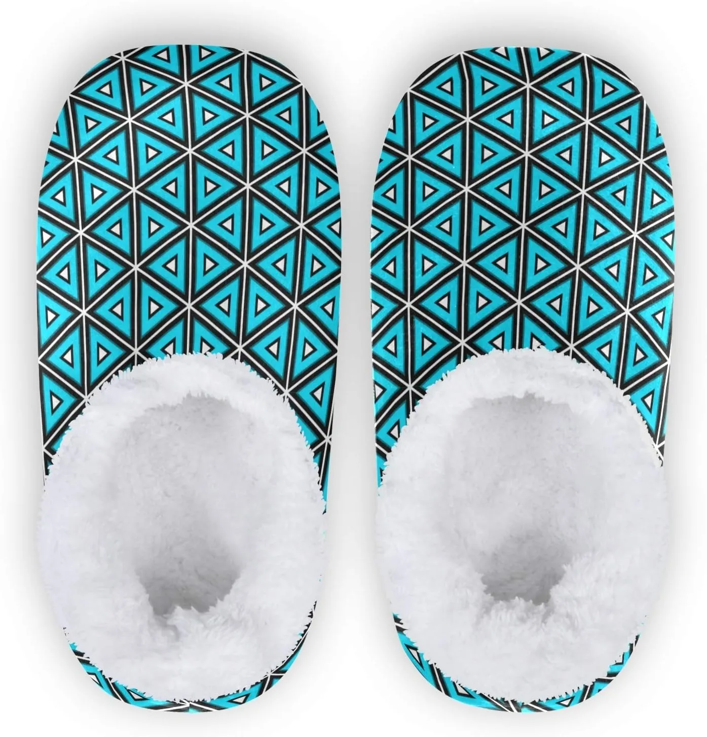 Winter House Slippers for Women/Men with Abstract Fruits Pattern Orange Element Cozy Fleece Slippers
