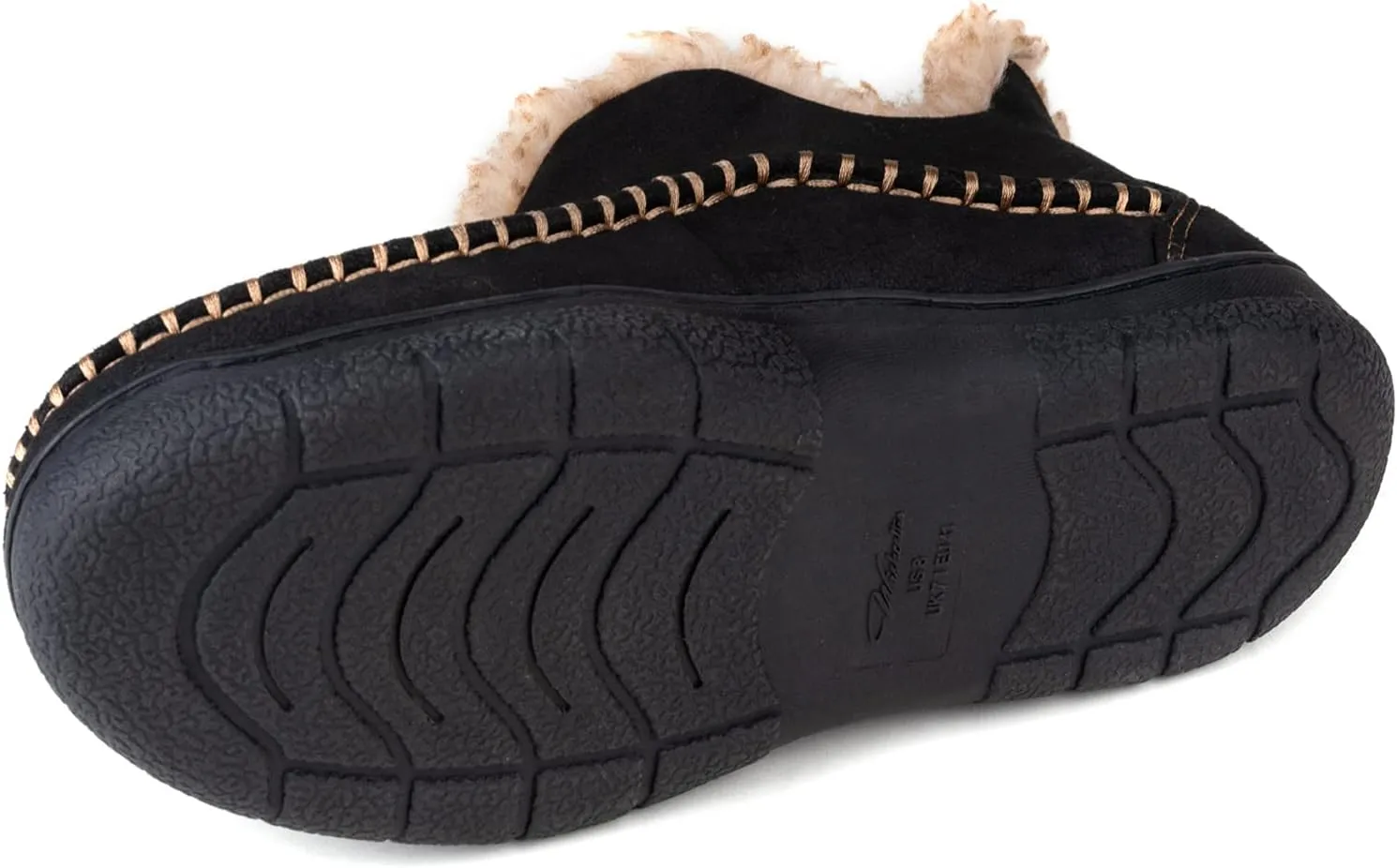 Wishcotton Men's Moccasin Bootie Slippers With Cozy Memory Foam, Winter Warm Fuzzy Indoor Outdoor House Shoes