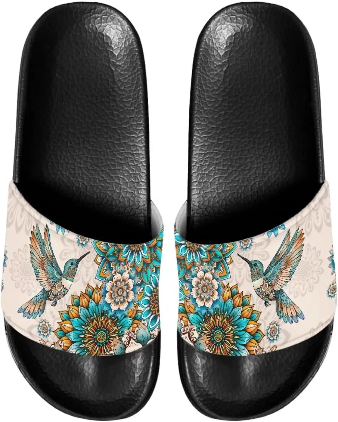 Women Casual Non-slip Slide Sandals, Open Toe House Sole Slipper Comfy Flat Slides Slipper for Bathroom Beach