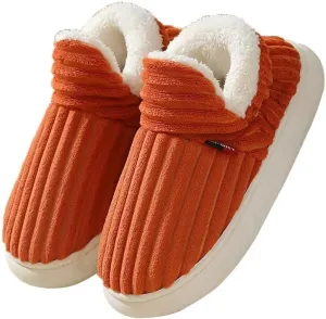 Women Men Non Slip Solid Warm Cotton Shoes for Indoor Home Walking