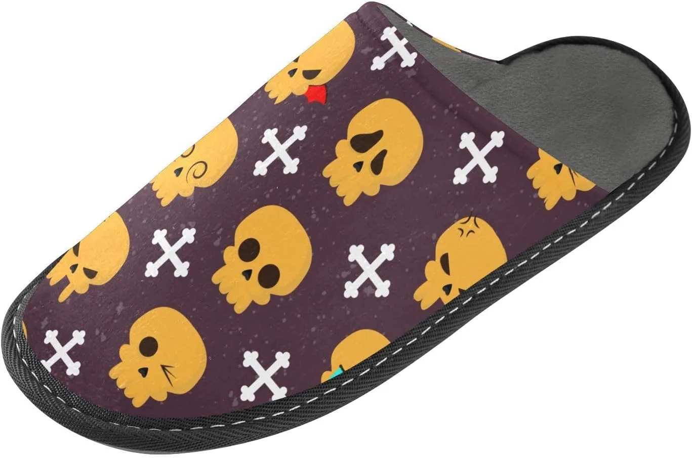 Women Slippers Halloween Home Slippers For Women Indoor Memory Foam Slippers House Slippers Cozy Slippers Women Seamless Skull