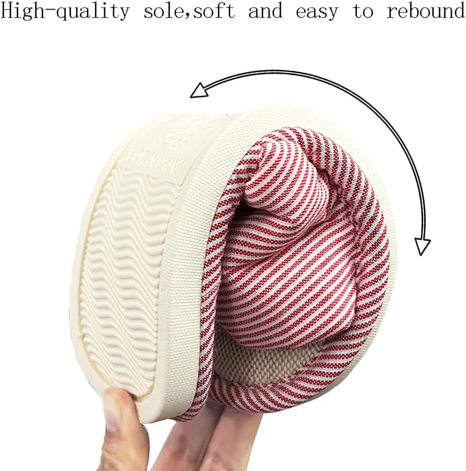 Women's And Men's Indoor Breathable Non-Slip Linen Slippers(Upgraded version)