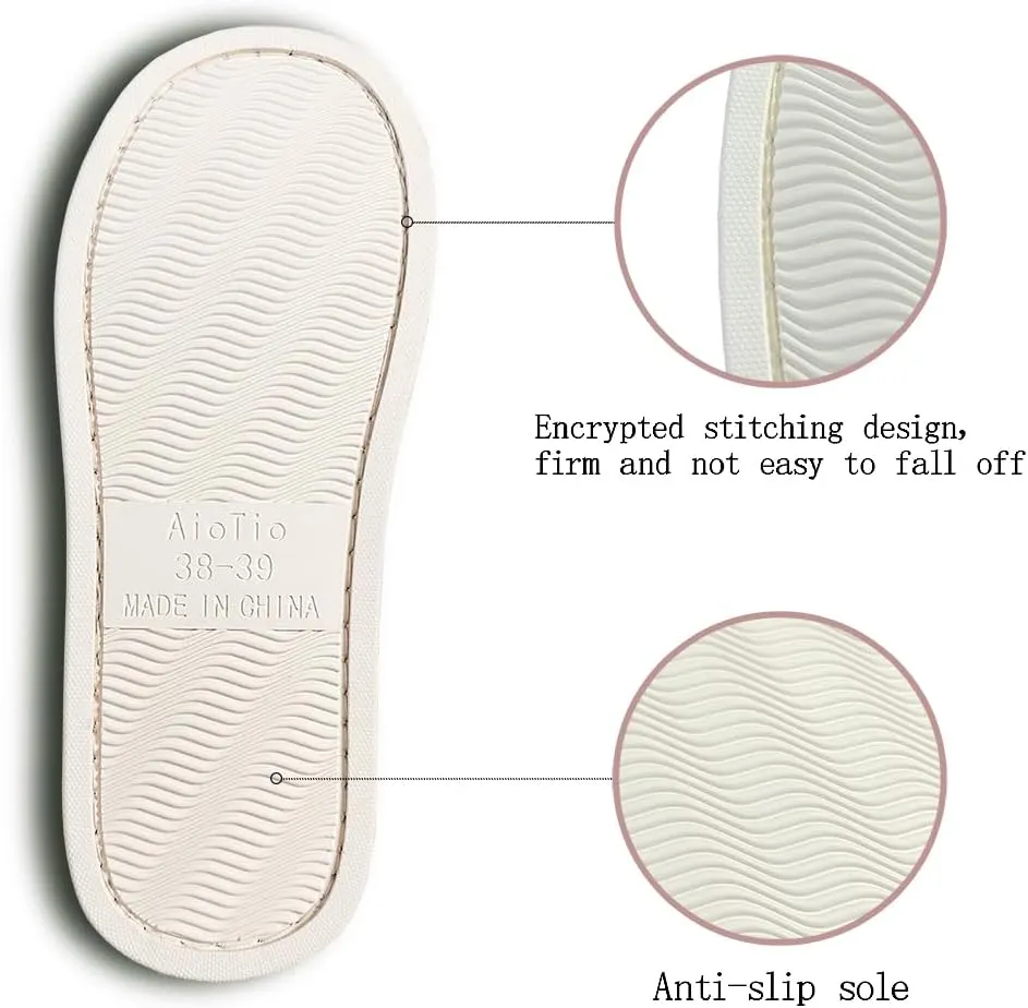 Women's And Men's Indoor Breathable Non-Slip Linen Slippers(Upgraded version)