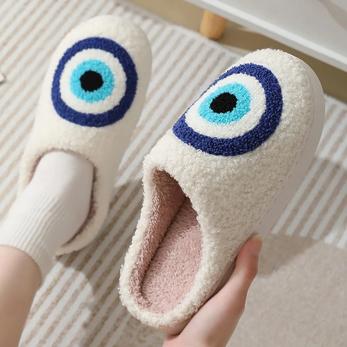 Women's Cute Strawberry Cherry Mushroom Cartoon Animal Cat Slippers - Cowboy Hat Boots - Happy Face Memory Foam Fluffy Cloud Indoor Household Couple Slippers