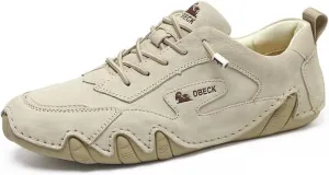 Women's Fashion Casual Walking Shoes Retro Leather Lightweight Outdoor Sports Sneakers for Hiking Trailing