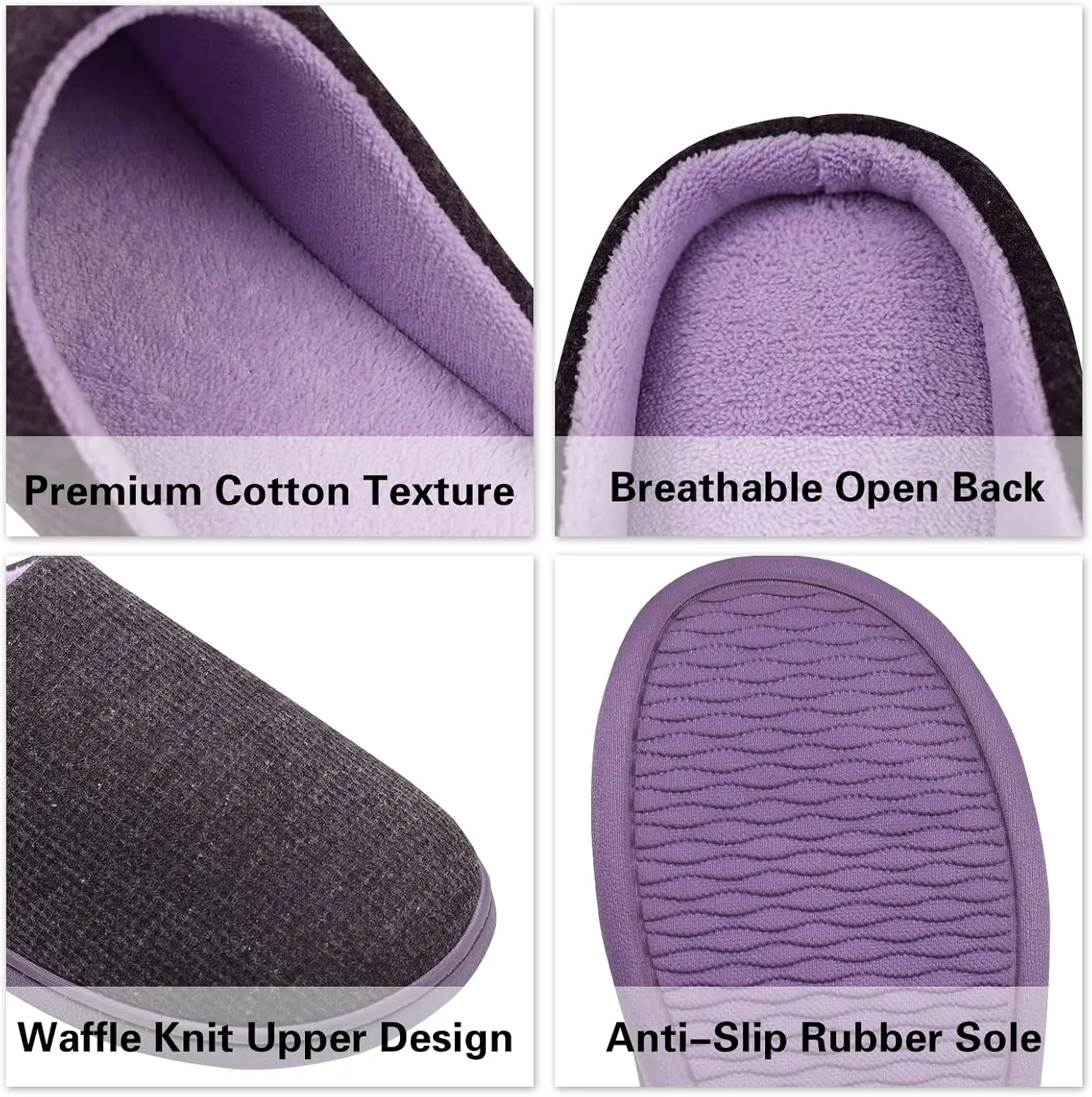 Women's Memory Foam Slipper, Soft House Slippers for Women Indoor Outdoor