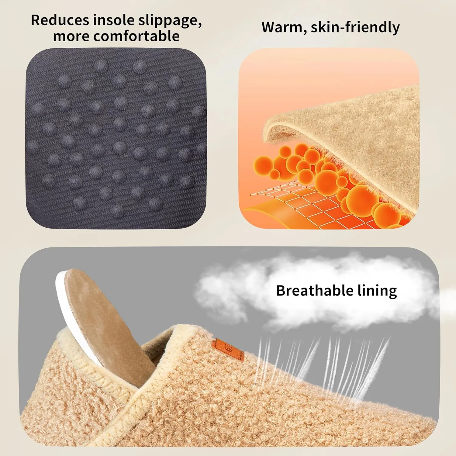 Women's Men's Fuzzy Fur Slippers Casual House Shoes Non Slip Barefoot Slipper Socks Warm Closed Back Indoor Outdoor Shoes