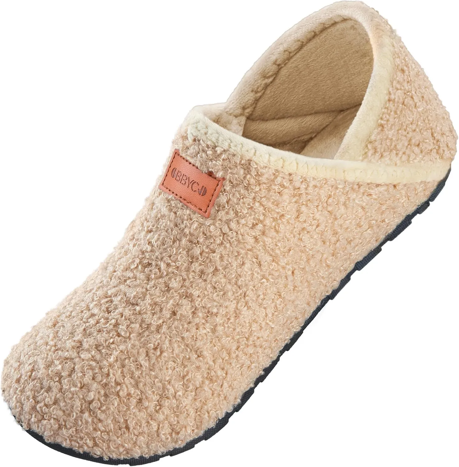 Women's Men's Fuzzy Fur Slippers Casual House Shoes Non Slip Barefoot Slipper Socks Warm Closed Back Indoor Outdoor Shoes