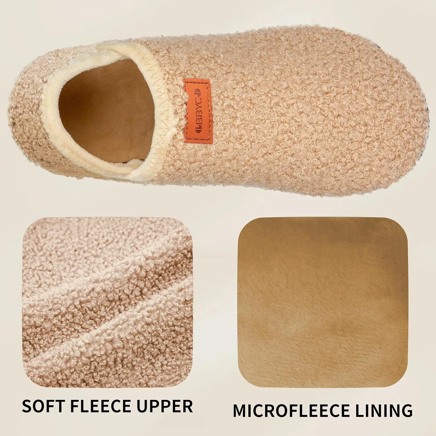 Women's Men's Fuzzy Fur Slippers Casual House Shoes Non Slip Barefoot Slipper Socks Warm Closed Back Indoor Outdoor Shoes