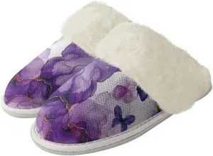 Womens Mens Fuzzy Slippers Lightweight Non-Slip House Shoes Indoor Outdoor Slipper