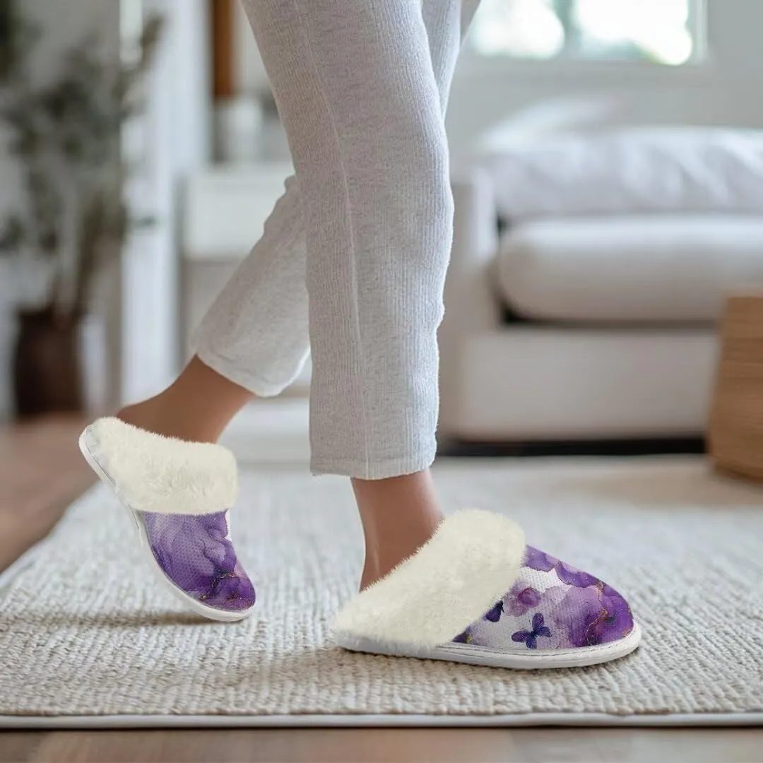Womens Mens Fuzzy Slippers Lightweight Non-Slip House Shoes Indoor Outdoor Slipper