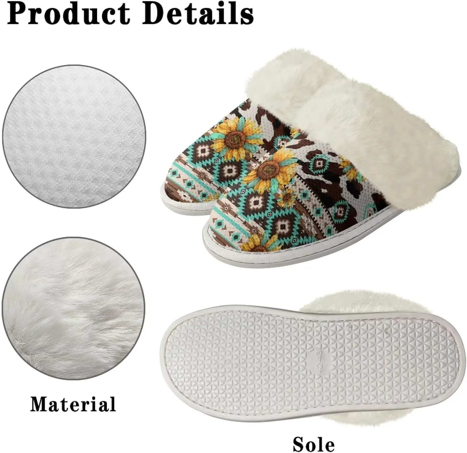 Women's Men's Slip On Slippers, Flannel Lined House Shoes with Memory Foam Closed Toe Plush Slippers for Indoor Outdoor