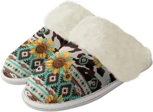 Women's Men's Slip On Slippers, Flannel Lined House Shoes with Memory Foam Closed Toe Plush Slippers for Indoor Outdoor
