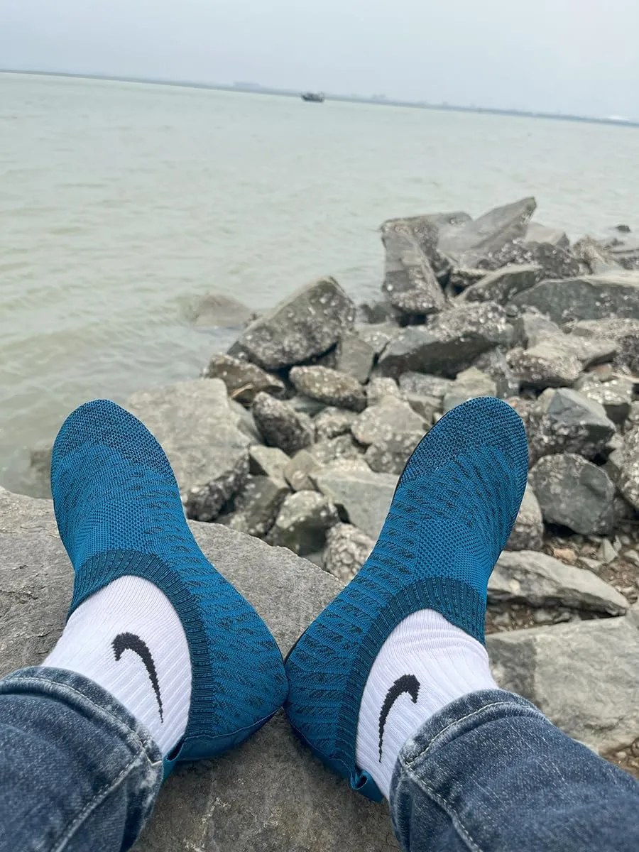 Womens Mens Slippers with Rubber Sole Ultra-Lightweight House Slipper Socks Around House Shoes Non Slip Indoor&Outdoor