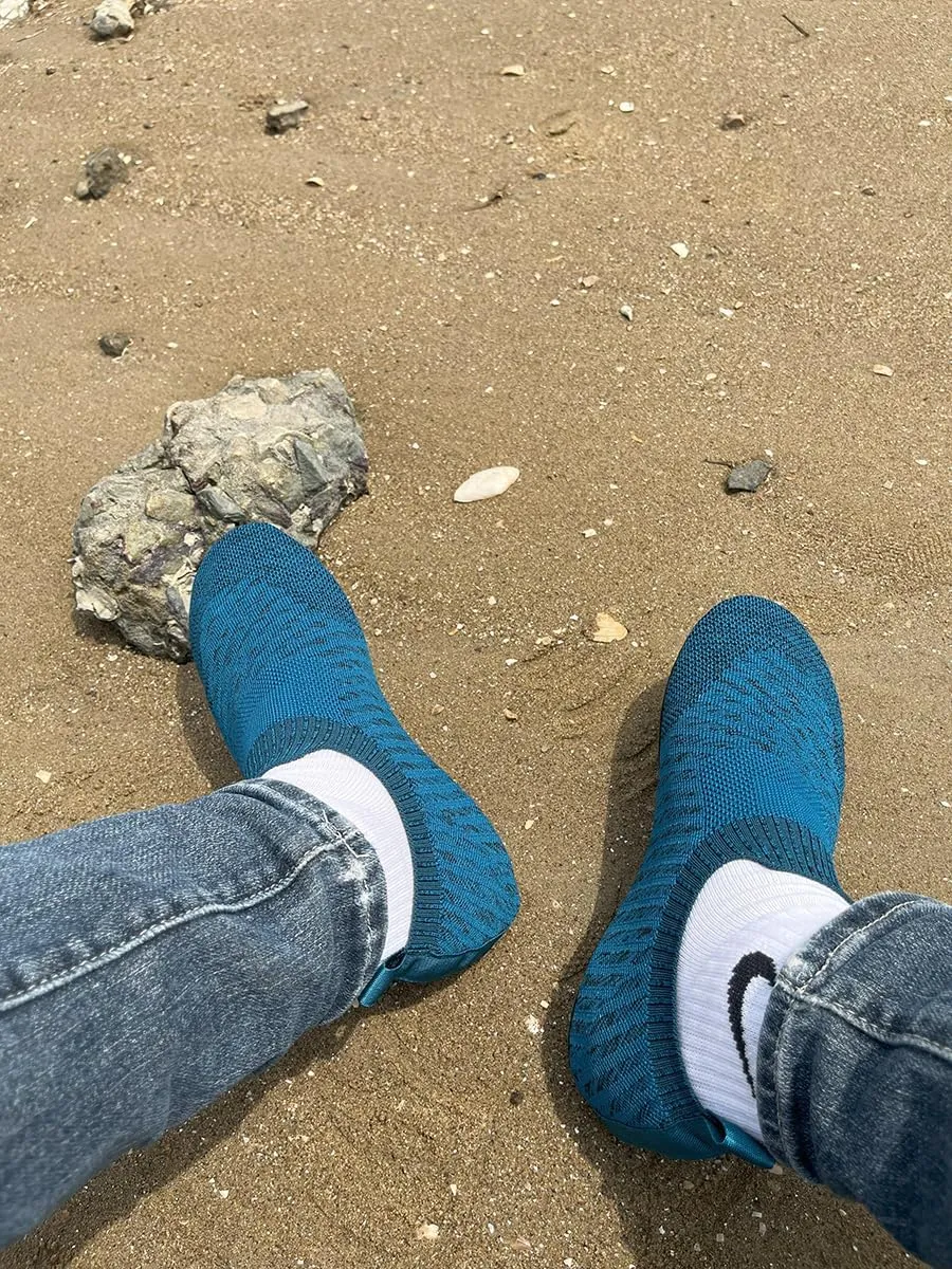 Womens Mens Slippers with Rubber Sole Ultra-Lightweight House Slipper Socks Around House Shoes Non Slip Indoor&Outdoor