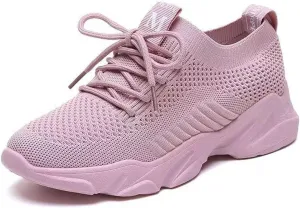 Women's Mesh Walking Shoes Breathable Running Sneakers Lightweight Lace Up Women Shoe Outdoor Non Slip Workout Travel
