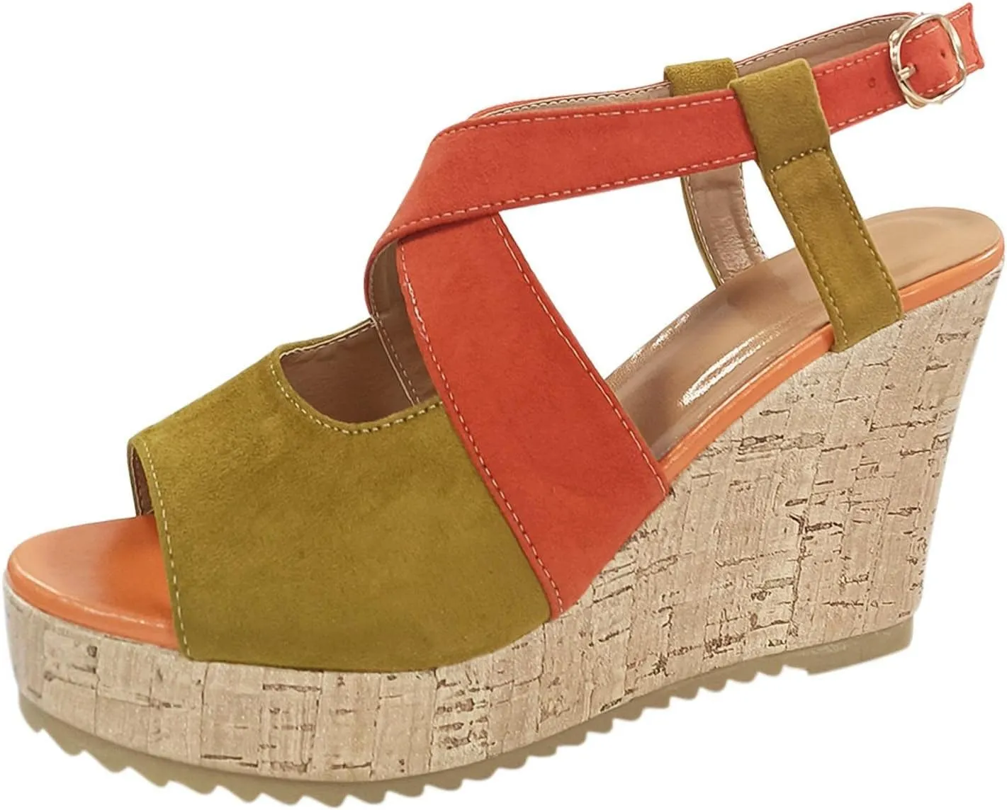 Women's Platform Sandals Wedge Open Toe Ankle Strap Lace Wedding Bridesmaid Shoes Casual Bohemia Wide Width Close Toe