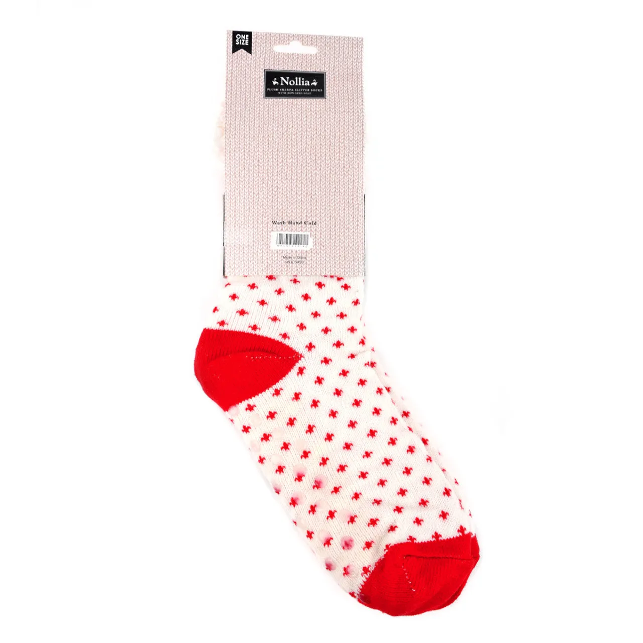 Women's Plush Fleece Lined Sherpa Slipper Socks Snowflakes Design Fluffy Socks Warm Socks Fuzzy Socks