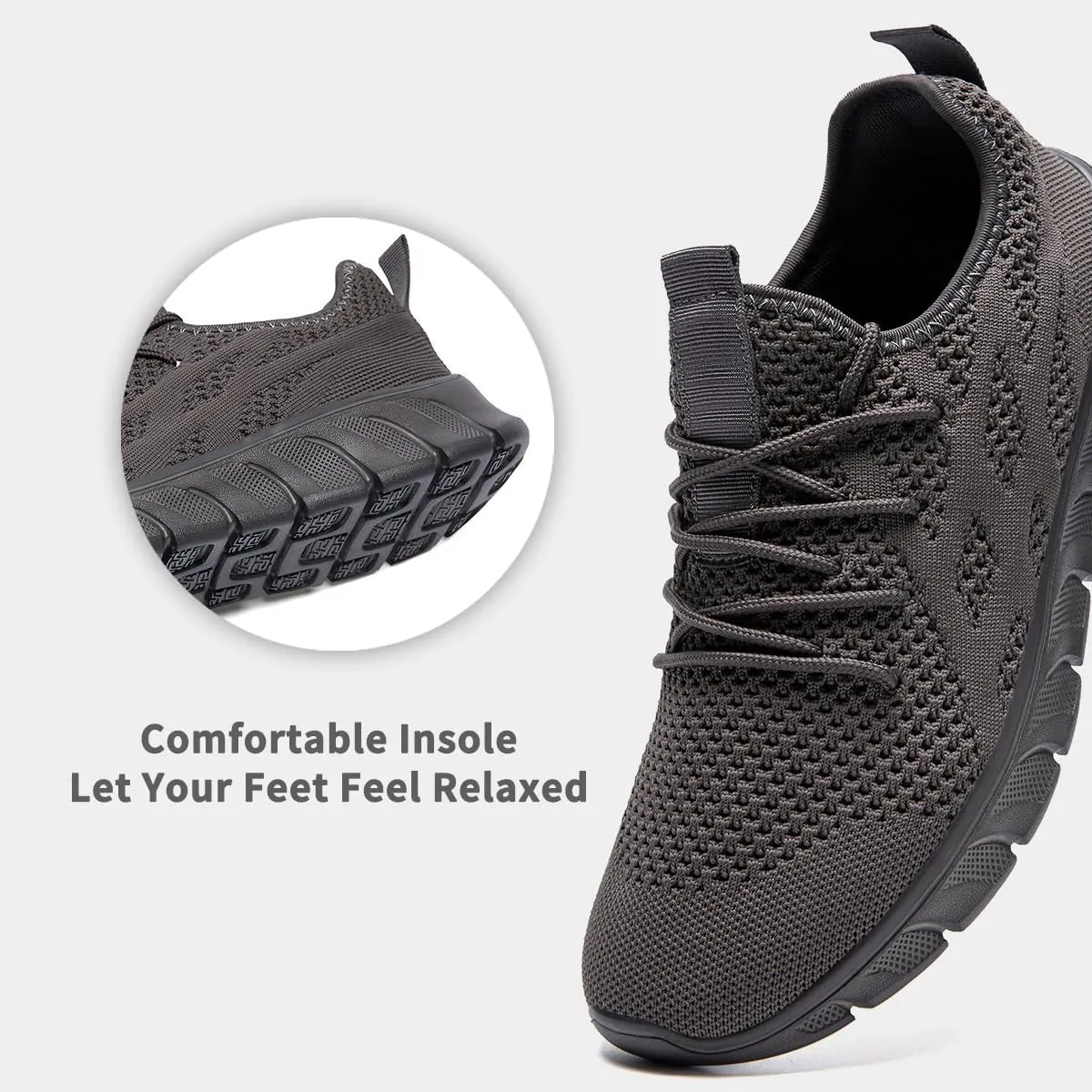 Women's Running Shoes Lightweight Walking Sneakers Tennis Athletic Lace Up Gym Casual Fashion Fitness Sports Soft Sole Mesh Workout Comfortable
