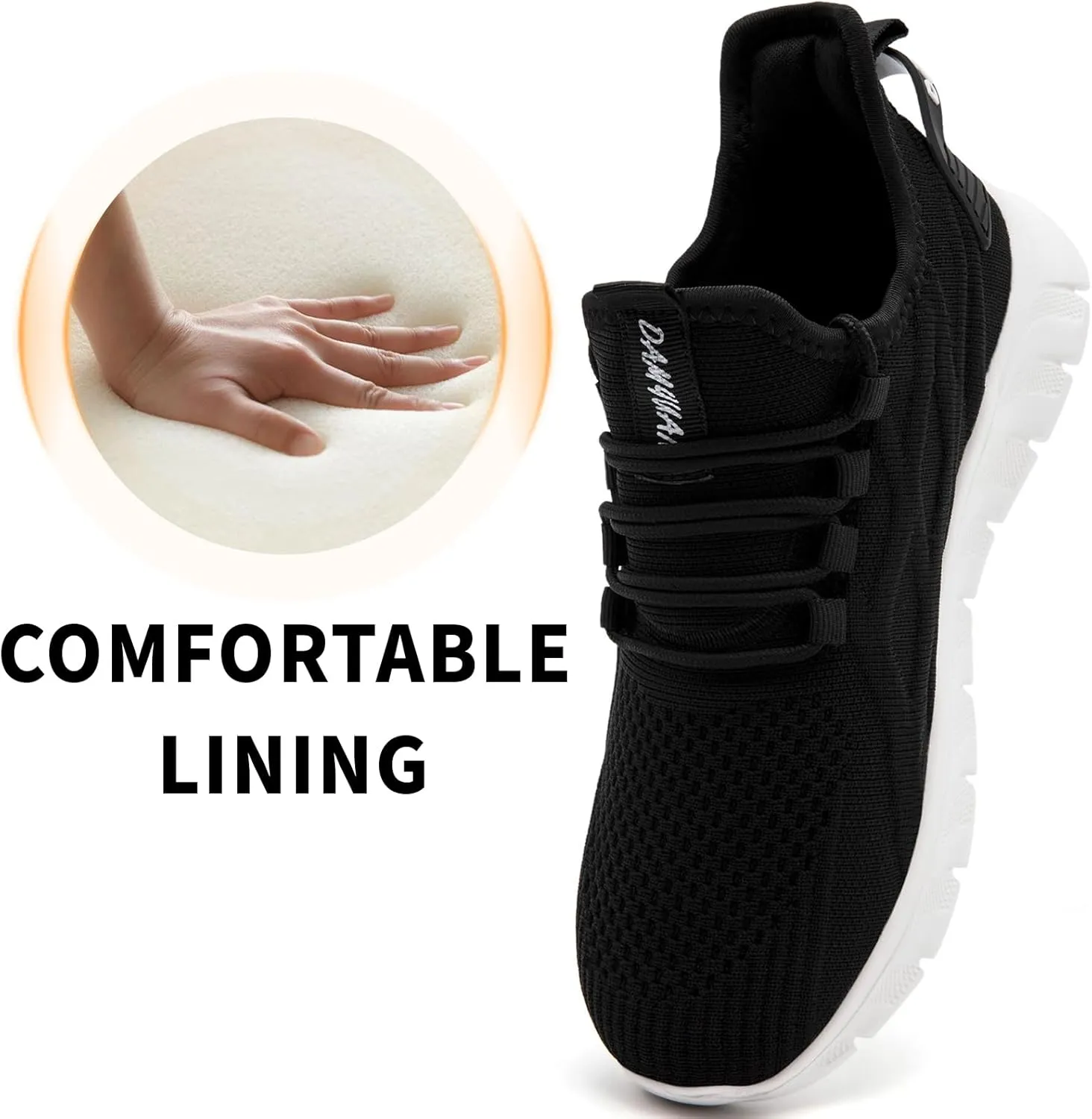 Women's Running Shoes Walking Tennis Gym Workout Slip on Athletic Fashion Sneakers Lightweight Breathable Sport Jogging Hiking Casual Shoe