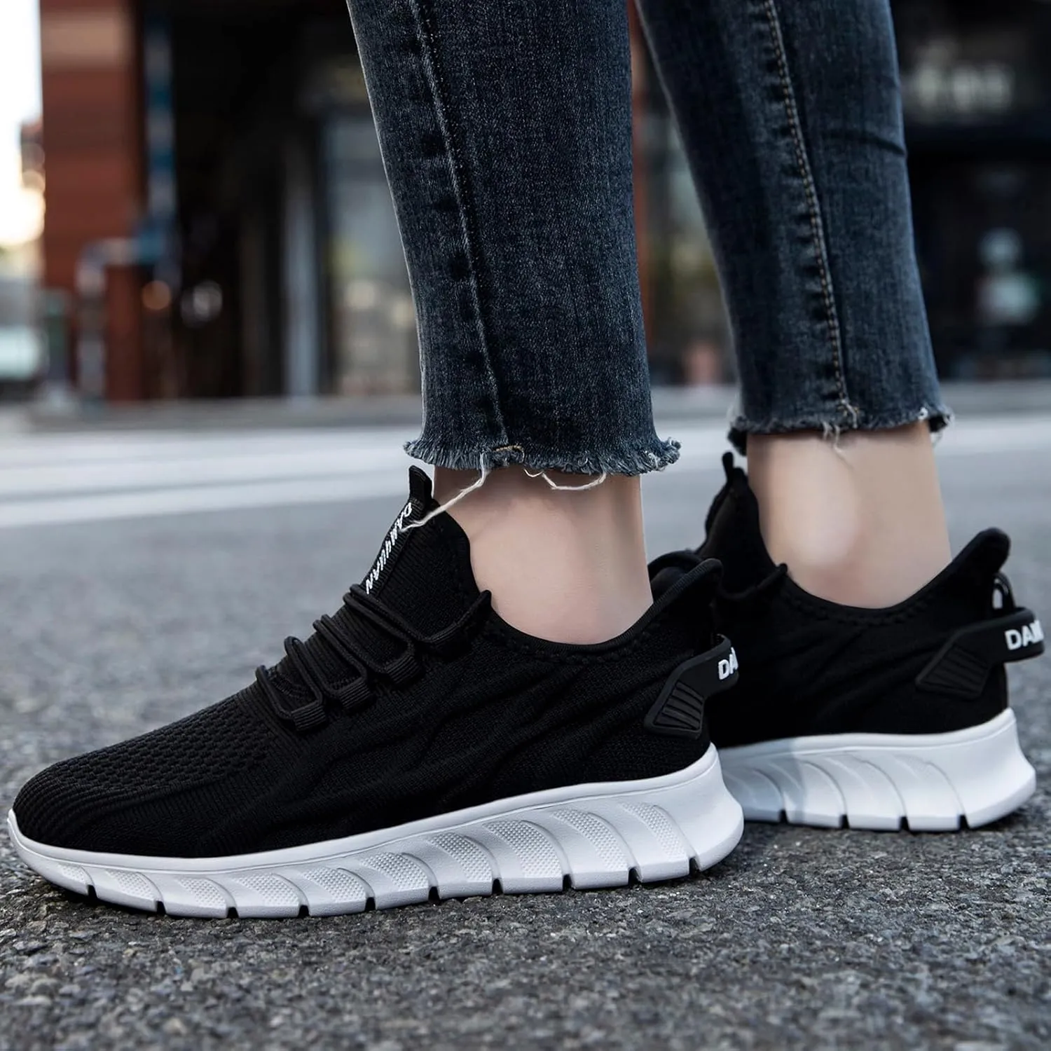 Women's Running Shoes Walking Tennis Gym Workout Slip on Athletic Fashion Sneakers Lightweight Breathable Sport Jogging Hiking Casual Shoe