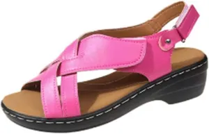 Womens Sandals Wedge Heel Open Toe Ankle Strap Comfortable Orthopedic Sandal with Arch Support Summer Casual Shoes