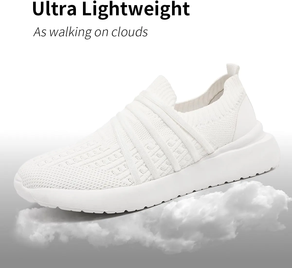 Women's Slip On Walking Shoes Lightweight Breathable Comfortable Tennis Sneakers for Workout Gym Cross Training Casual Platform Fashion Sneaker