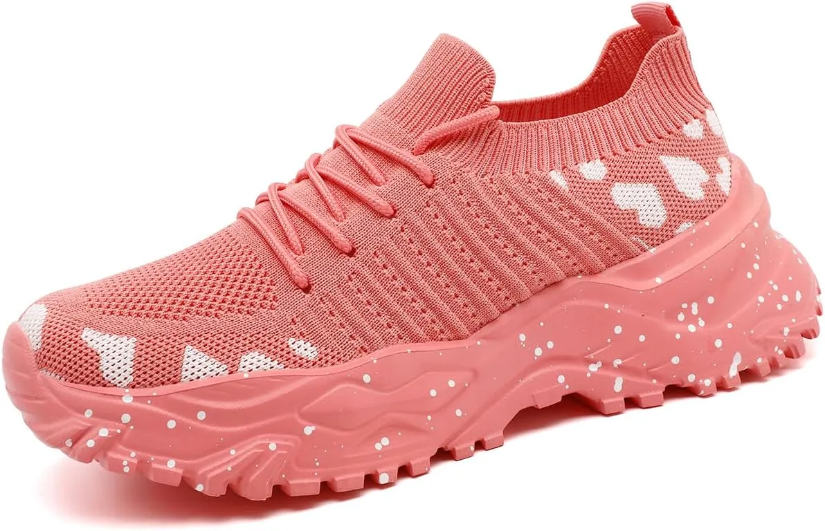 Women's Slip On Walking Shoes Lightweight Breathable Comfortable Tennis Sneakers for Workout Gym Cross Training Casual Platform Fashion Sneaker