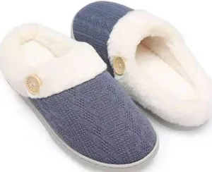 Womens Slipper Comfy Memory Foam House Slippers Warm Plush Bedroom Shoes with Faux Fur Lining Indoor Outdoor Slippers