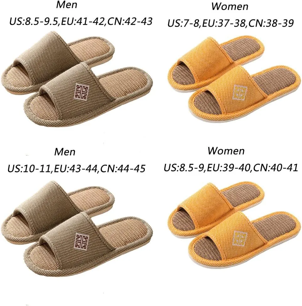Womens Slipper Home Slippers Men,4 Pairs House Slippers for Guest Washable Indoor Slippers