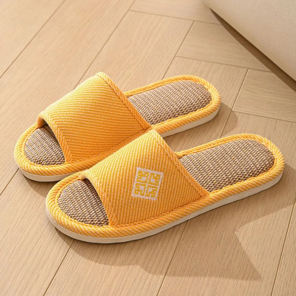 Womens Slipper Home Slippers Men,4 Pairs House Slippers for Guest Washable Indoor Slippers