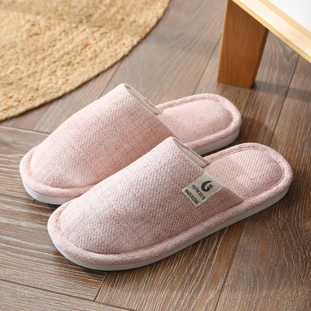 Womens Slipper Home Slippers,4 Pairs Spa Slippers Non Slip Disposable Slippers for Guest Washable Bedroom Slippers Hotel Slipper Travel Slippers