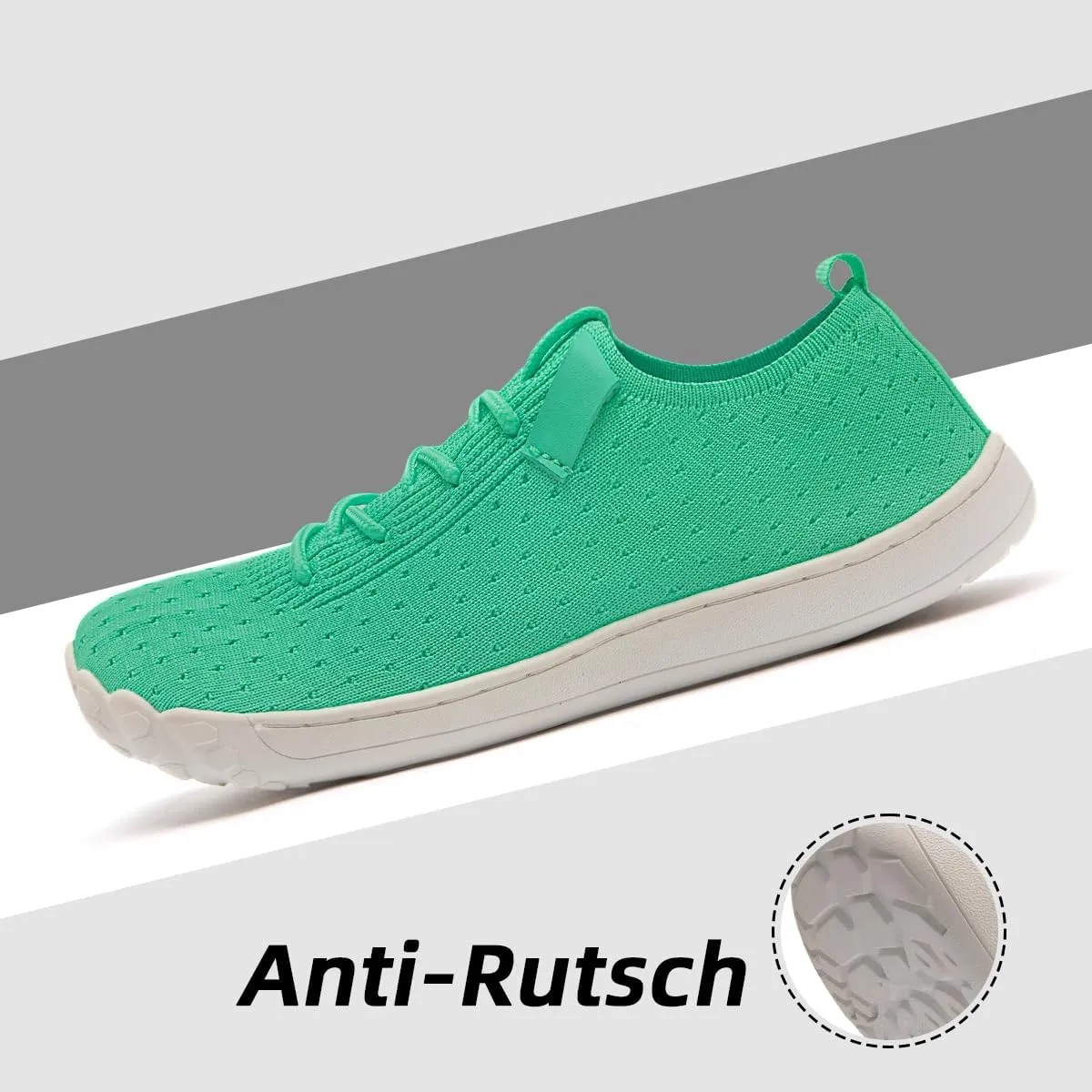 Womens Wide Toe Sneakers Walking Shoes Workout Slip On Sports Zero Drop Minimalism Lightweight Breathable Running Tennis Training Flat Sole