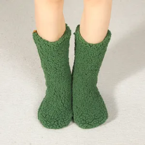 Woolly Slipper Socks Green